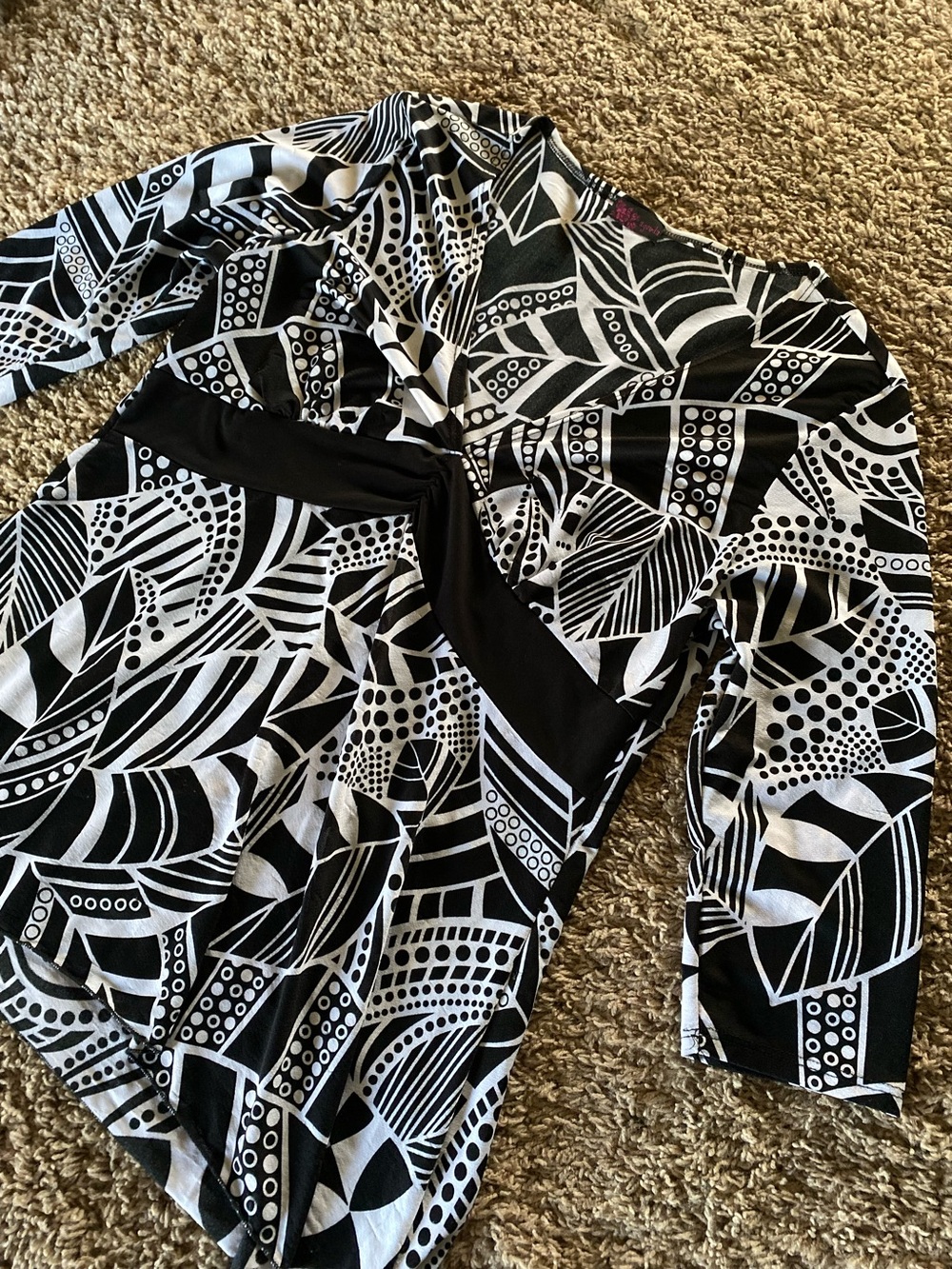 Y2K 90s abstract semi sheer retro artsy boho contemporary statement blouse